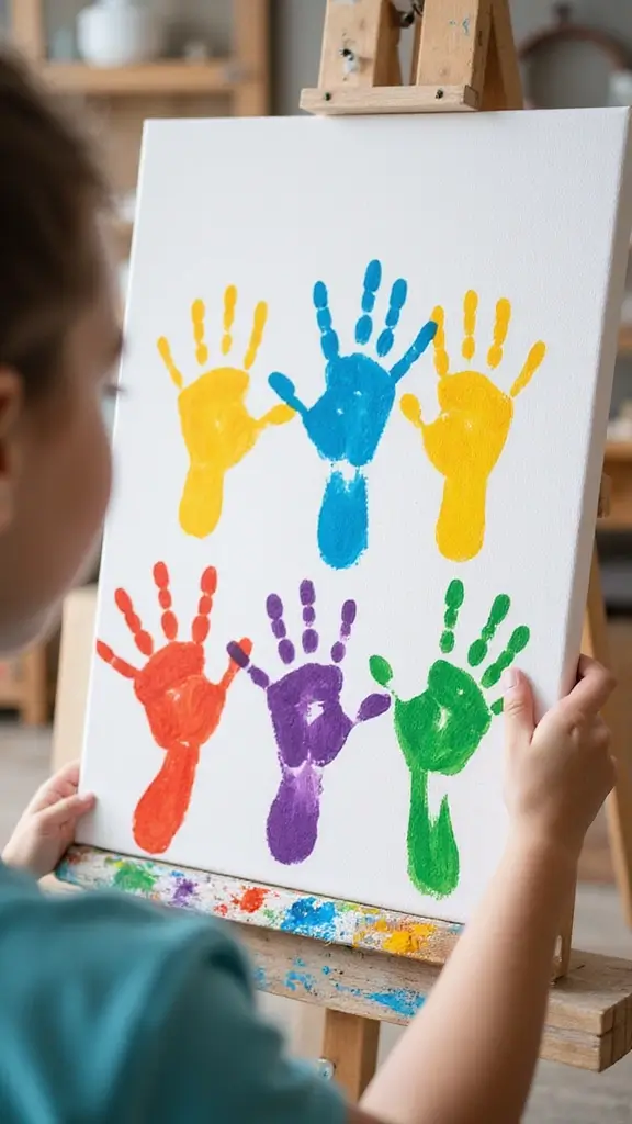 21 Fun Baby Announcement Ideas That Will Make Everyone Smile - 20. Artistic Canvas Painting