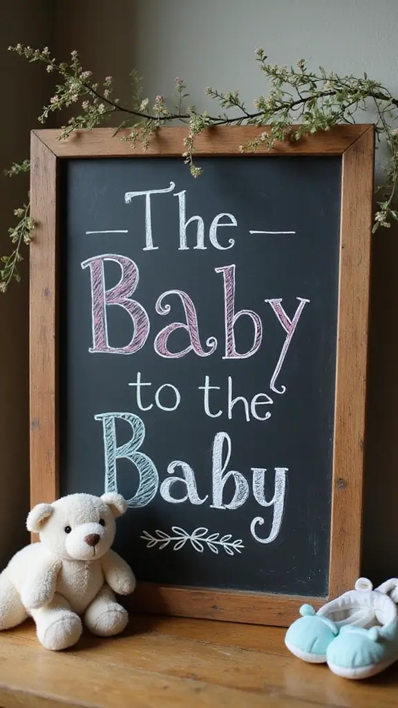21 Fun Baby Announcement Ideas That Will Make Everyone Smile - 5. Chalkboard Announcement