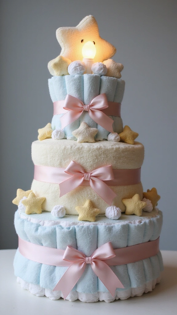 23 Inspiring Diaper Cake Ideas to Welcome Your Little One - 5. Sweet Dreams