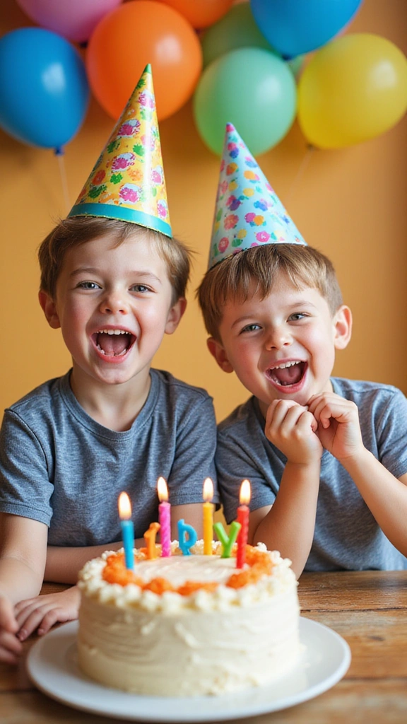 23 Twin Boy Moments That Will Make You Smile - 9. Birthday Party Shenanigans