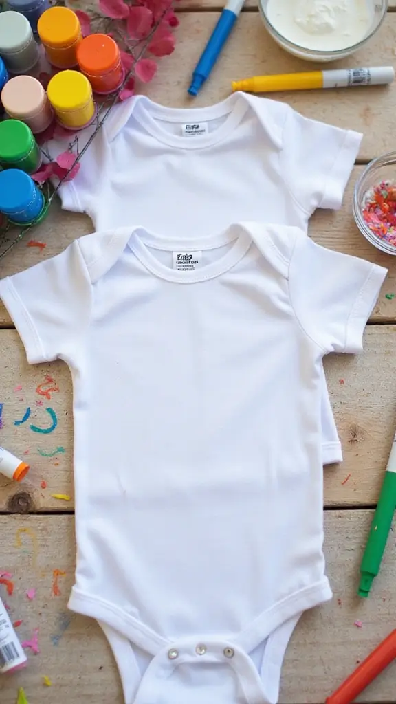 25 Baby Shower Ideas That Will Make Every Parent Say 'Wow!' - 8. DIY Onesie Decorating Station
