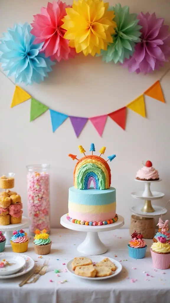 25 Baby Shower Inspiration Ideas for Parenting Joy - 6. Rainbow Celebration