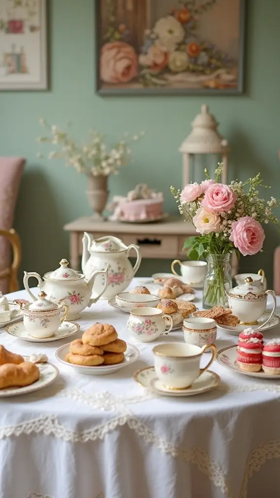25 Baby Shower Inspiration Ideas for Parenting Joy - 7. Vintage Tea Party