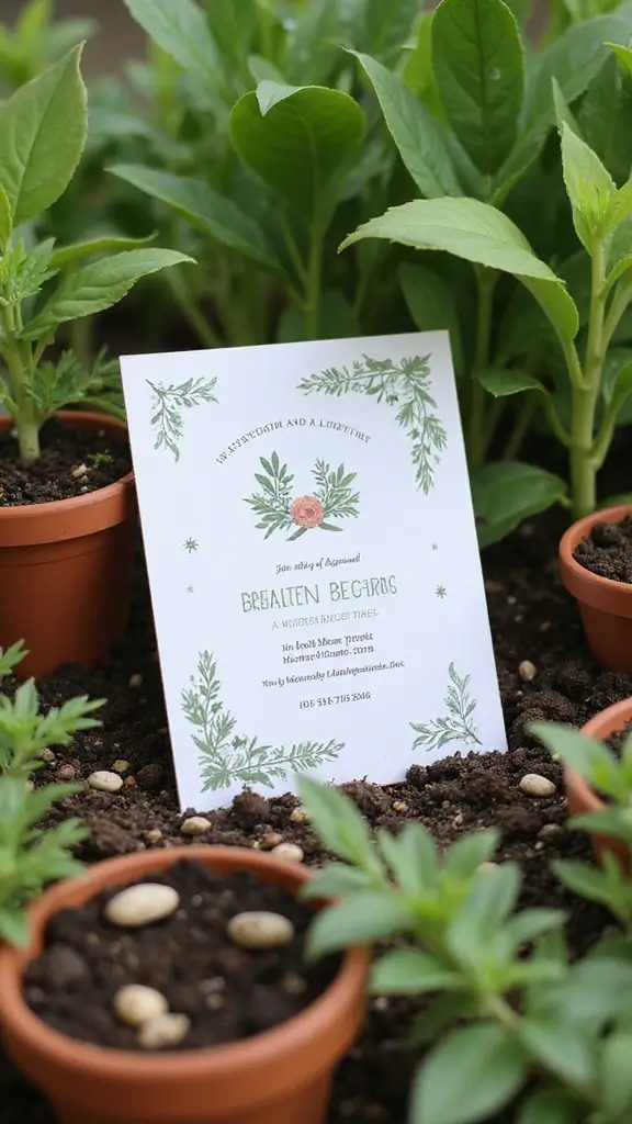 25 Eco-Friendly Baby Shower Ideas That Will Leave Everyone in Awe (You'll Want to Steal #11!) - 2. Plantable Invitations