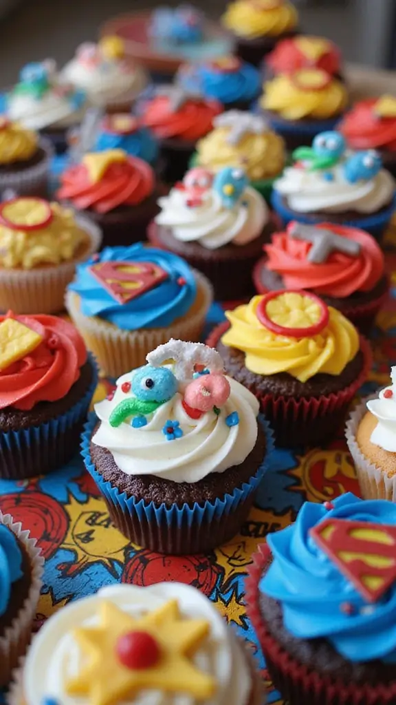 25 Fun Cupcake Decorating Ideas Your Kids Will Love (You Won't Believe #5!) - 11. Superhero Cupcakes