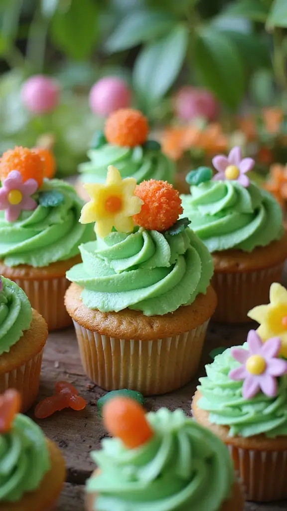 25 Fun Cupcake Decorating Ideas Your Kids Will Love (You Won't Believe #5!) - 12. Garden Cupcakes