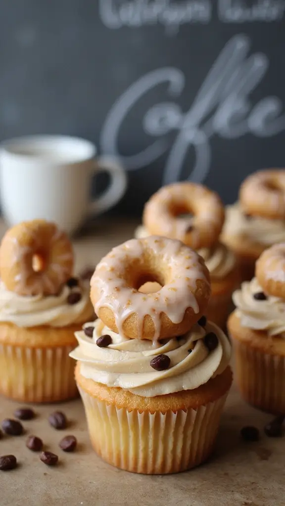 25 Fun Cupcake Decorating Ideas Your Kids Will Love (You Won't Believe #5!) - 13. Coffee and Doughnut Cupcakes