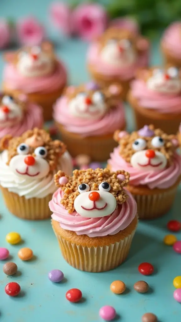 25 Fun Cupcake Decorating Ideas Your Kids Will Love (You Won't Believe #5!) - 2. Animal Face Cupcakes