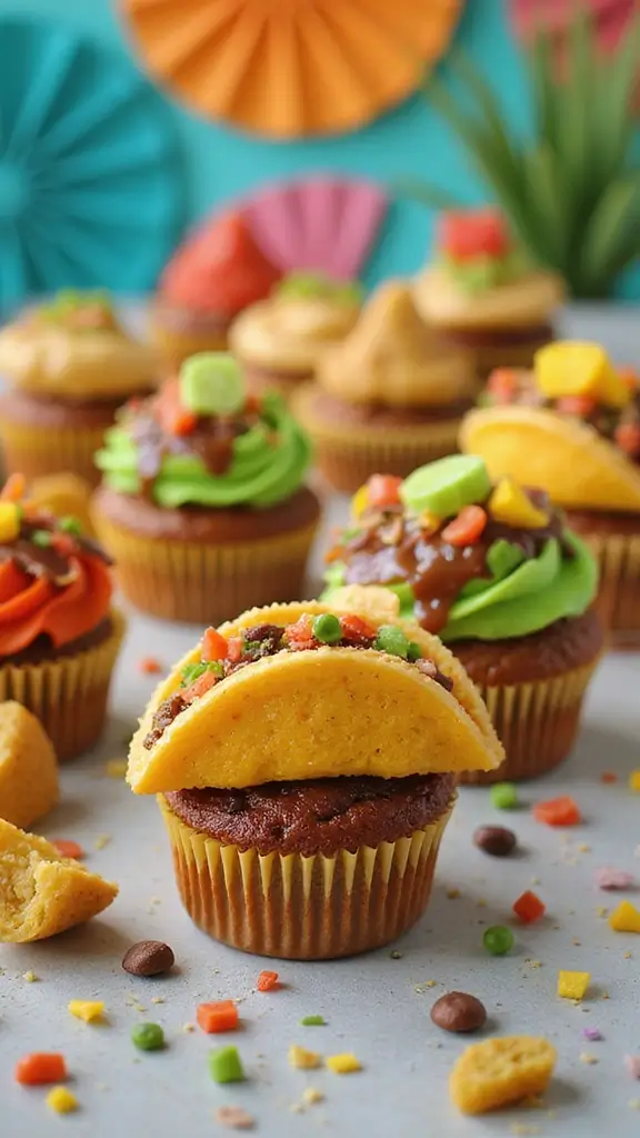 25 Fun Cupcake Decorating Ideas Your Kids Will Love (You Won't Believe #5!) - 21. Tasty Tacos Cupcakes