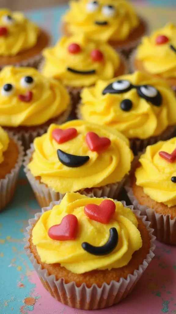 25 Fun Cupcake Decorating Ideas Your Kids Will Love (You Won't Believe #5!) - 3. Emoji Cupcakes