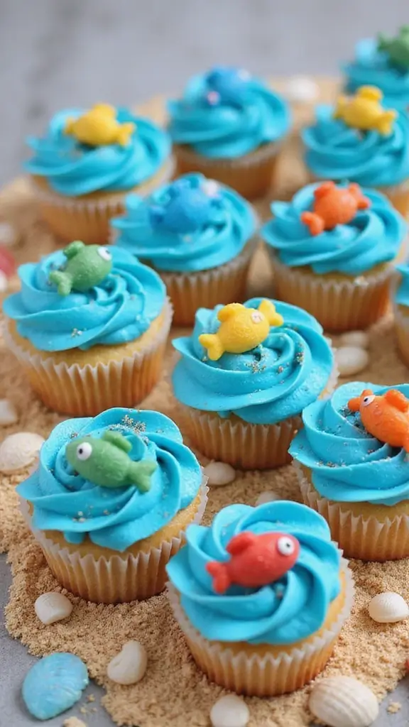 25 Fun Cupcake Decorating Ideas Your Kids Will Love (You Won't Believe #5!) - 4. Under the Sea Cupcakes
