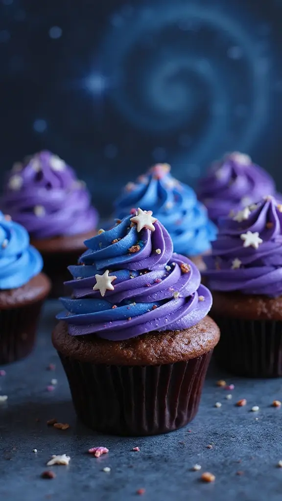 25 Fun Cupcake Decorating Ideas Your Kids Will Love (You Won't Believe #5!) - 7. Galaxy Cupcakes