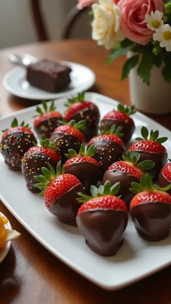 25 Irresistible Family Celebration Recipes That Will Make Your Gathering Unforgettable! - 25. Festive Chocolate-Covered Strawberries