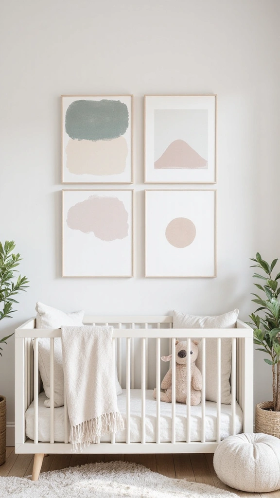 25 Minimalist Baby Room Designs That'll Make You Say 'I Wish I Thought of That!' - 4. Minimalist Wall Art