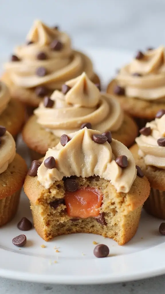 25 Parenting-Approved Gender Reveal Cupcake Ideas Everyone Will Love - 10. Cookie Dough Cupcakes