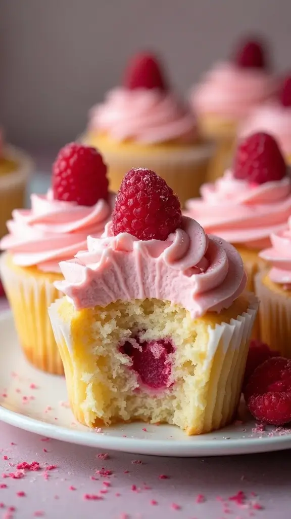 25 Parenting-Approved Gender Reveal Cupcake Ideas Everyone Will Love - 20. Raspberry Lemon Poppy Seed Cupcakes