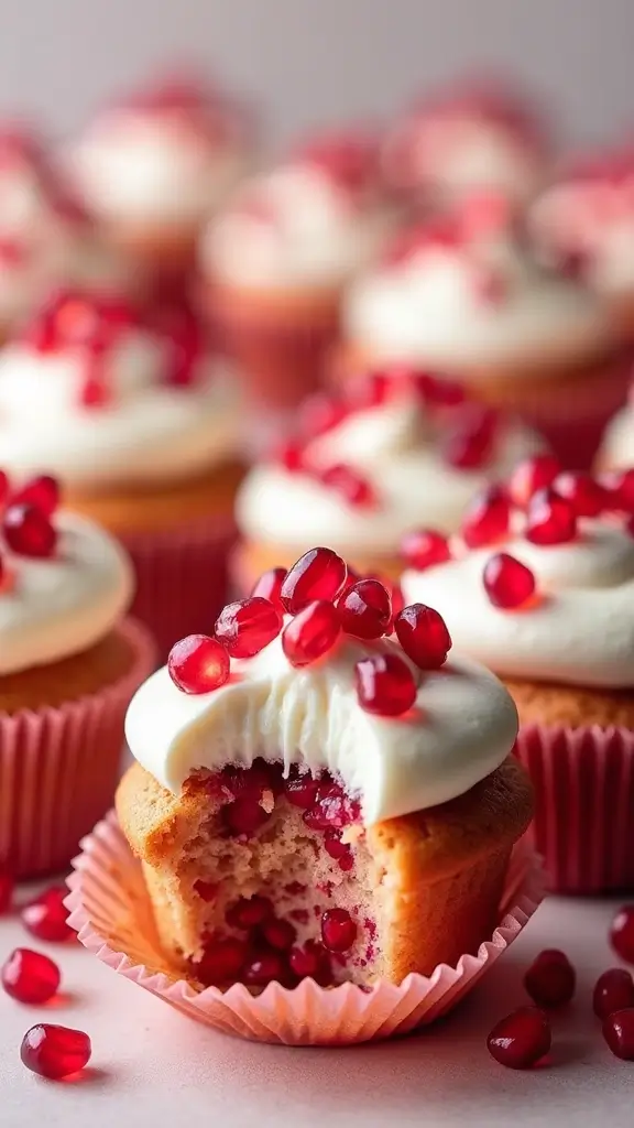 25 Parenting-Approved Gender Reveal Cupcake Ideas Everyone Will Love - 24. Pomegranate Cupcakes