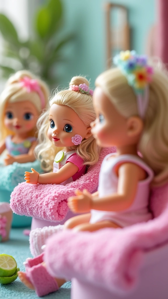 25 Parenting Hacks for Restoring Damaged Dolls Together with Kids - 18. Doll Spa Day