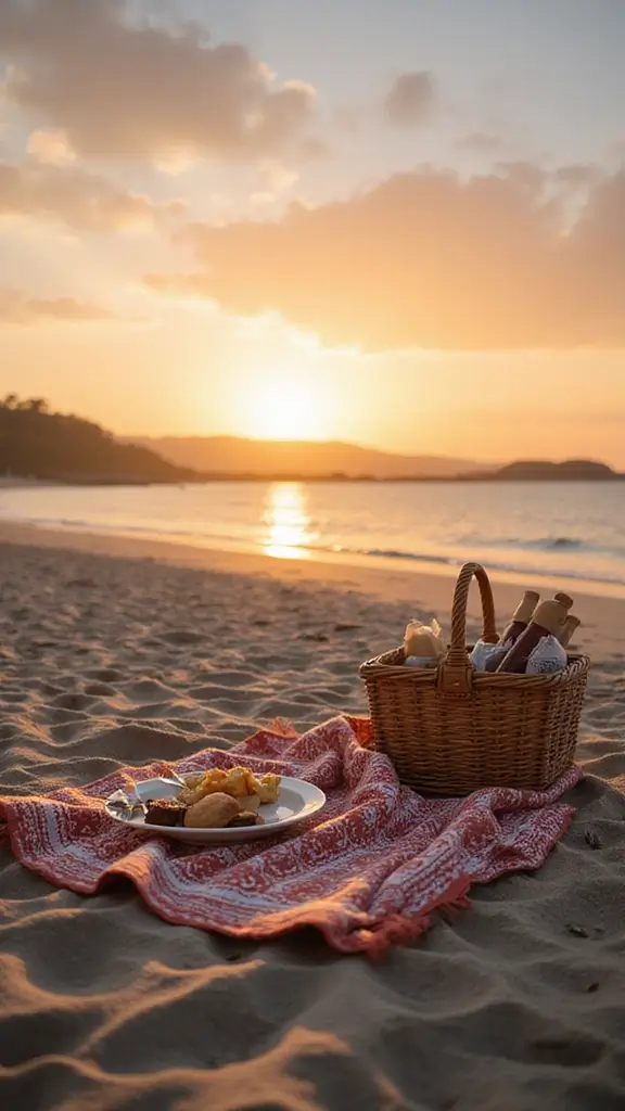 25 Romantic Date Ideas That Will Make Your Heart Skip a Beat (You Won't Believe #12!) - 1. Sunset Beach Picnic