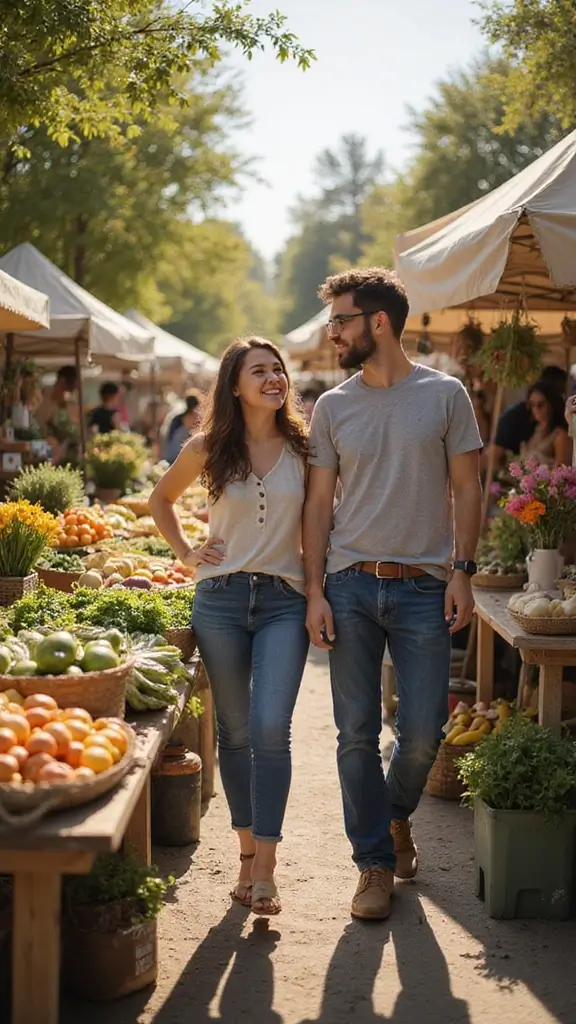 25 Romantic Date Ideas That Will Make Your Heart Skip a Beat (You Won't Believe #12!) - 14. Visit a Local Farmer's Market