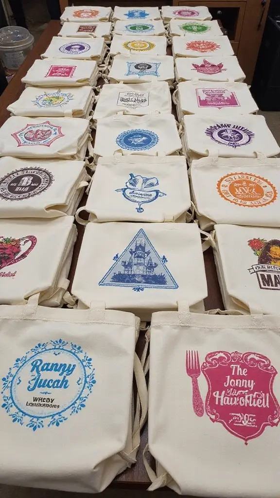 25 Unique Baby Shower Favors That Will Leave Your Guests Talking (You Won't Believe #7!) - 23. Custom Canvas Bags