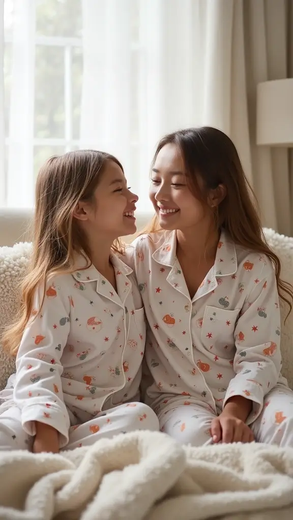26 Matching Outfit Ideas for Twins You’ll Love - 6. Cozy Matching Pajamas