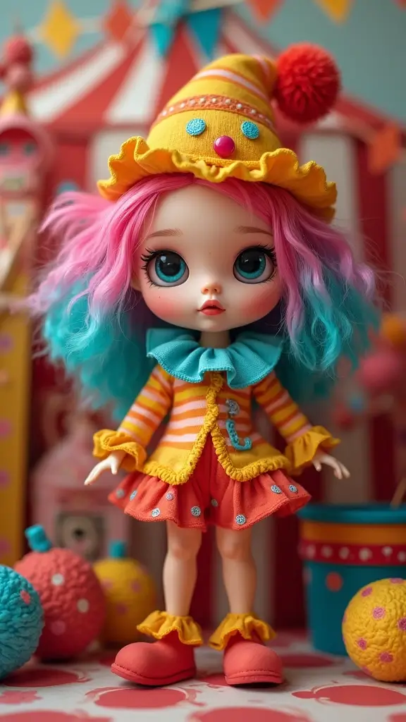 26 Stunning Custom Blythe Dolls That Will Make You Want to Start Collecting NOW! - 16. Whimsical Circus Blythe