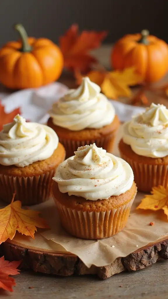 27 Gender Reveal Cupcake Ideas That Will Leave Your Guests Speechless! - 15. Pumpkin Spice Gender Reveal Cupcakes