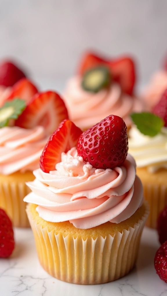 27 Gender Reveal Cupcake Ideas That Will Leave Your Guests Speechless! - 6. Fruit-Inspired Gender Reveal Cupcakes