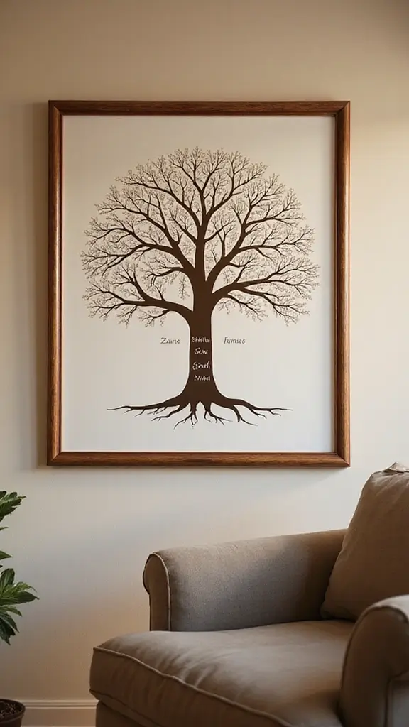 Emotional Wedding Gift Ideas to Make Your Daughter Cry (Happy Tears!) - 8. A Family Tree Artwork