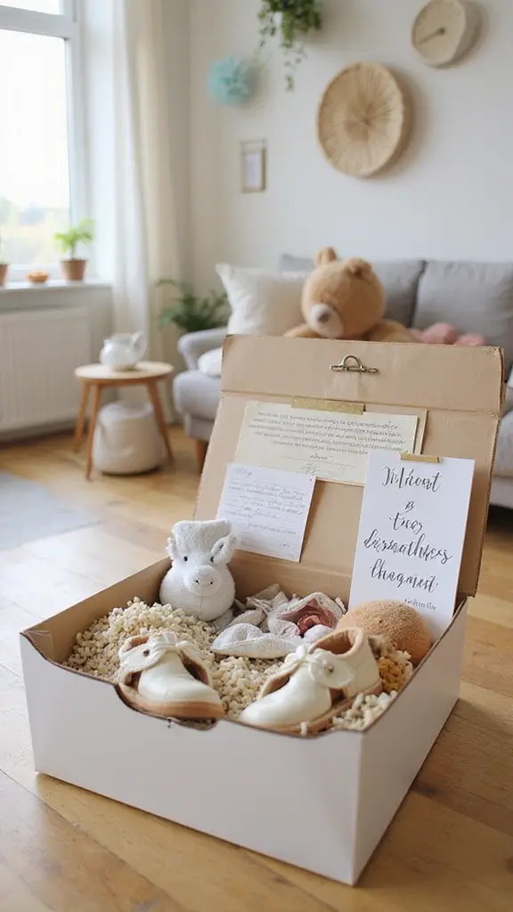 Long Distance Relationships That Last: 17 Real Stories & Tips - 2. Sentimental Keepsakes: Baby Milestone Boxes