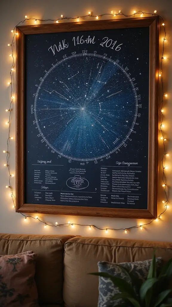 Unique 20th Anniversary Gift Ideas for Couples Who Cherish Family Memories - 6. Custom Star Map